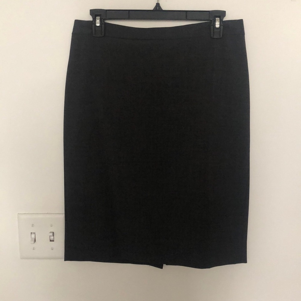 J Crew No. 2 Pencil Skirt Heather Coal Italian Stretch Wool Size 4